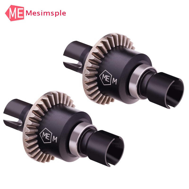 Mesimsple 2 قطعة ترس تفاضلي أمامي وخلفي لـ MJX Hyper go 1/16 H16207 16208 16209 16210 H16 1/14 14301 14302 14209 14210 H14BM سلسلة ترقيات الجزء الأسود - Image 3